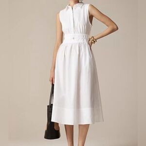 J.Crew Fitted-waist shirt-dress in cotton poplin NWT Size 00